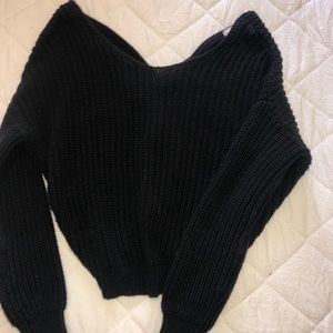 Black cropped sweater